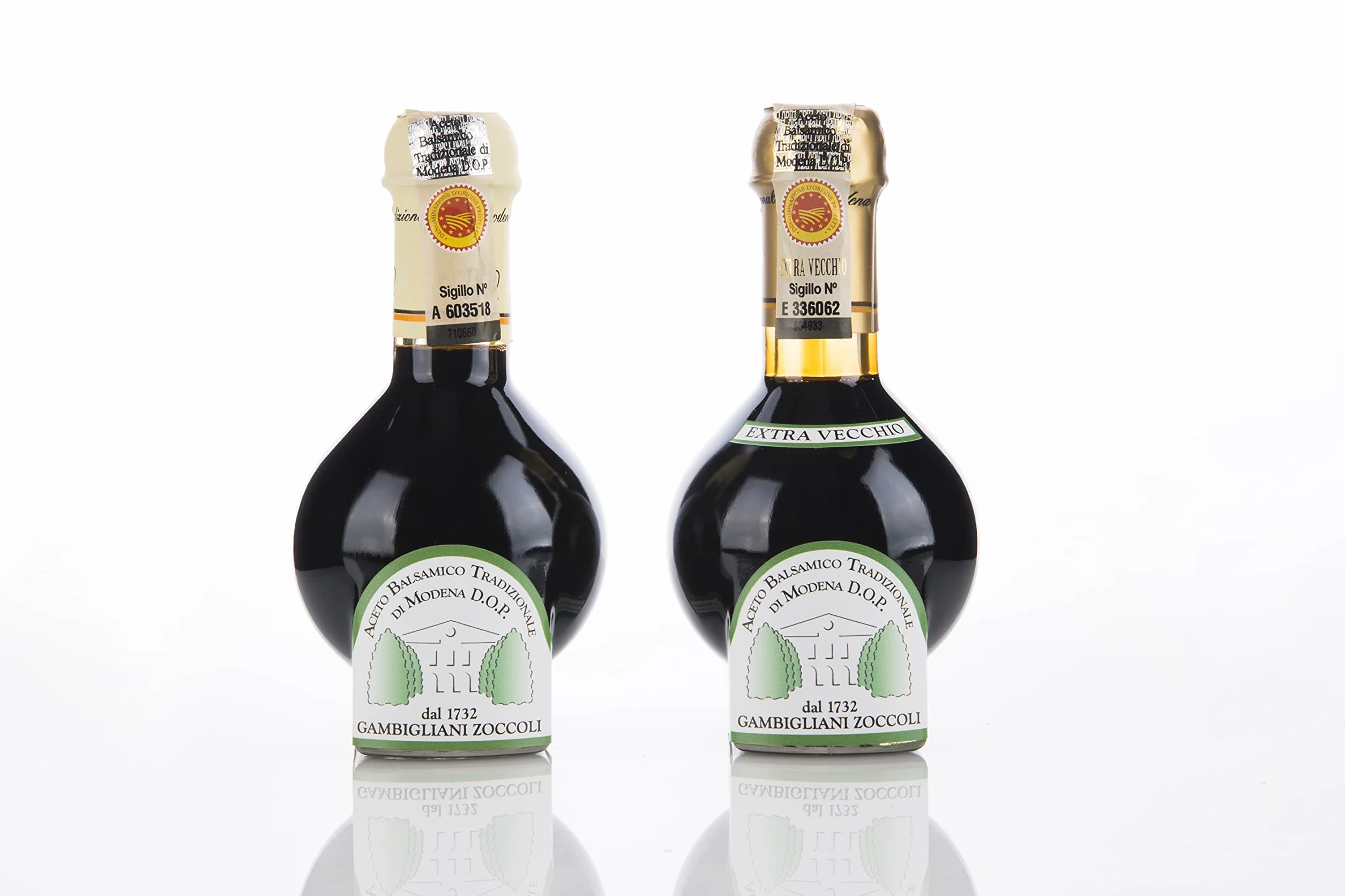 Acetaia Gambigliani Zoccoli - Duet tradycyjnego octu balsamicznego z Modeny D.O.P. 2 butelki po 100 ml ABTM minimum 12 i powyżej 25 lat starzenia