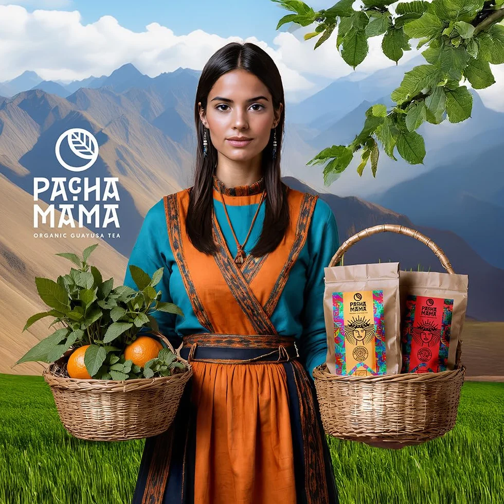 Guayusa Pachamama Energia 0,25 kg | Organiczna Ilex Guayusa z Ekwadoru 250 g | Mocno pobudzająca | Z guaraną| Kuzynka yerba mate | Delikatny smak | Alternatywa kawy | Tradycyjny napar Indian