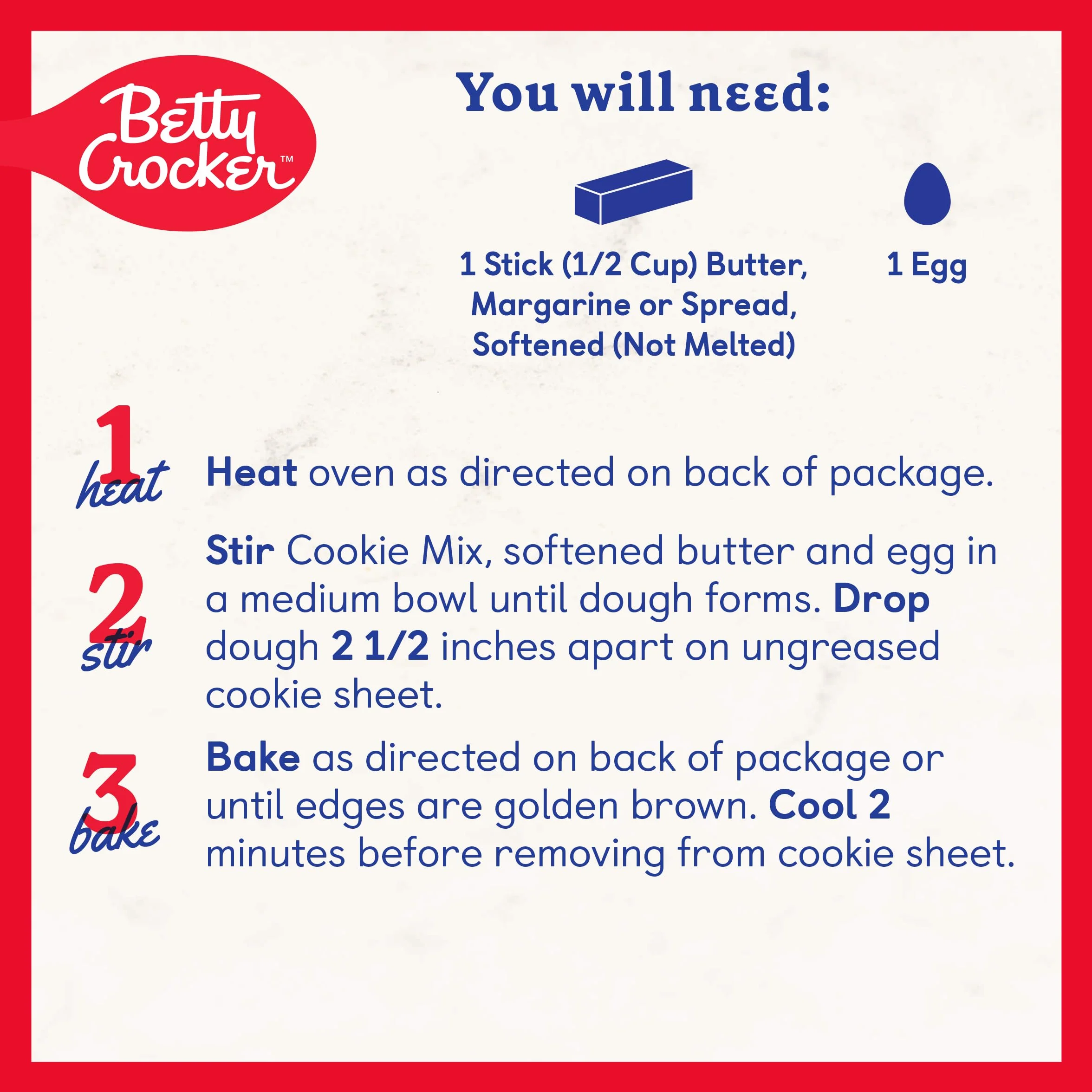 Betty Crocker Chocolate Chip Cookies, Cookie Baking Mix, 17.5 oz