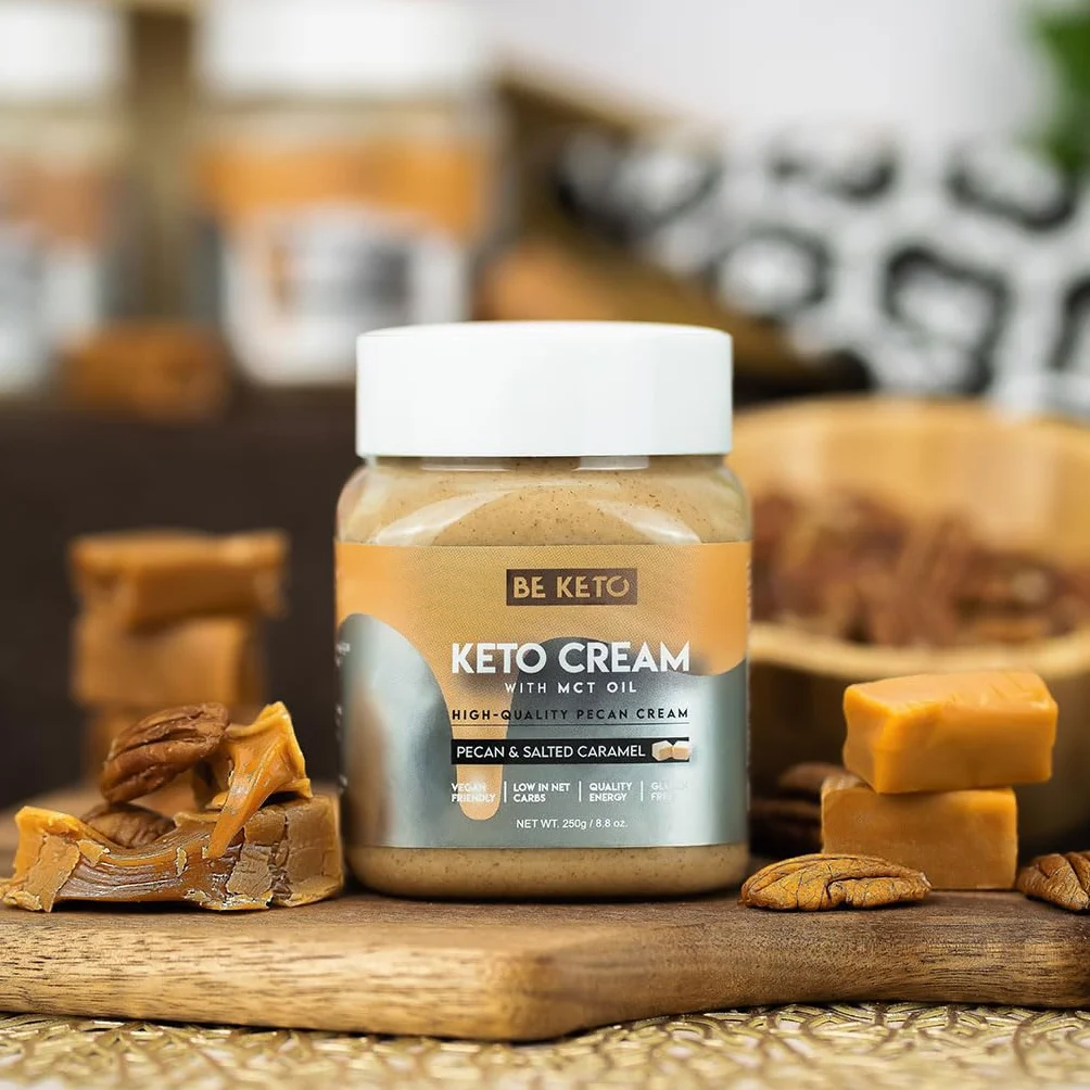 BeKeto Krem Keto Pekan i Solony Karmel z Olejem MCT 250 g