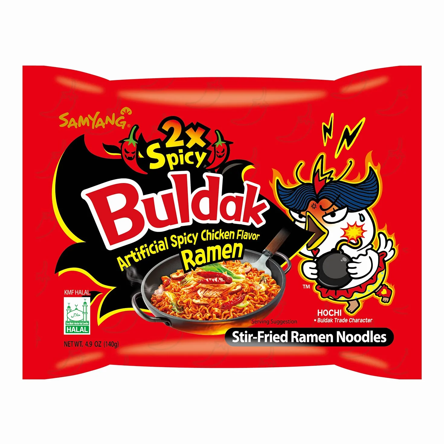Samyang Bulldark kurczak smażony makaron, (5 x 140 g)