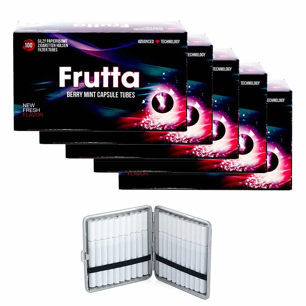 Frutta Click tuleje o smaku - jagoda mięta (Berry Mint) - 500 tulejek wraz z bezpłatnym etui