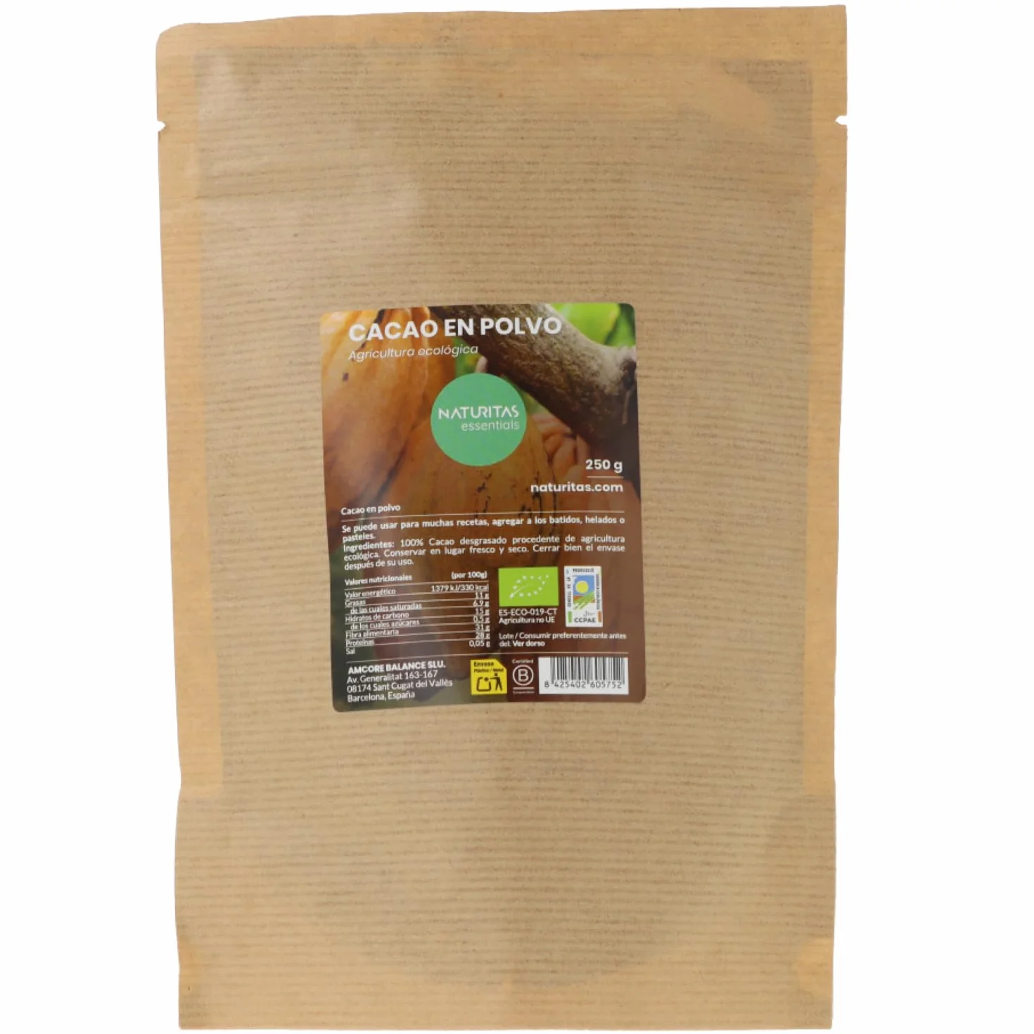 Cacao en polvo Bio 250 g