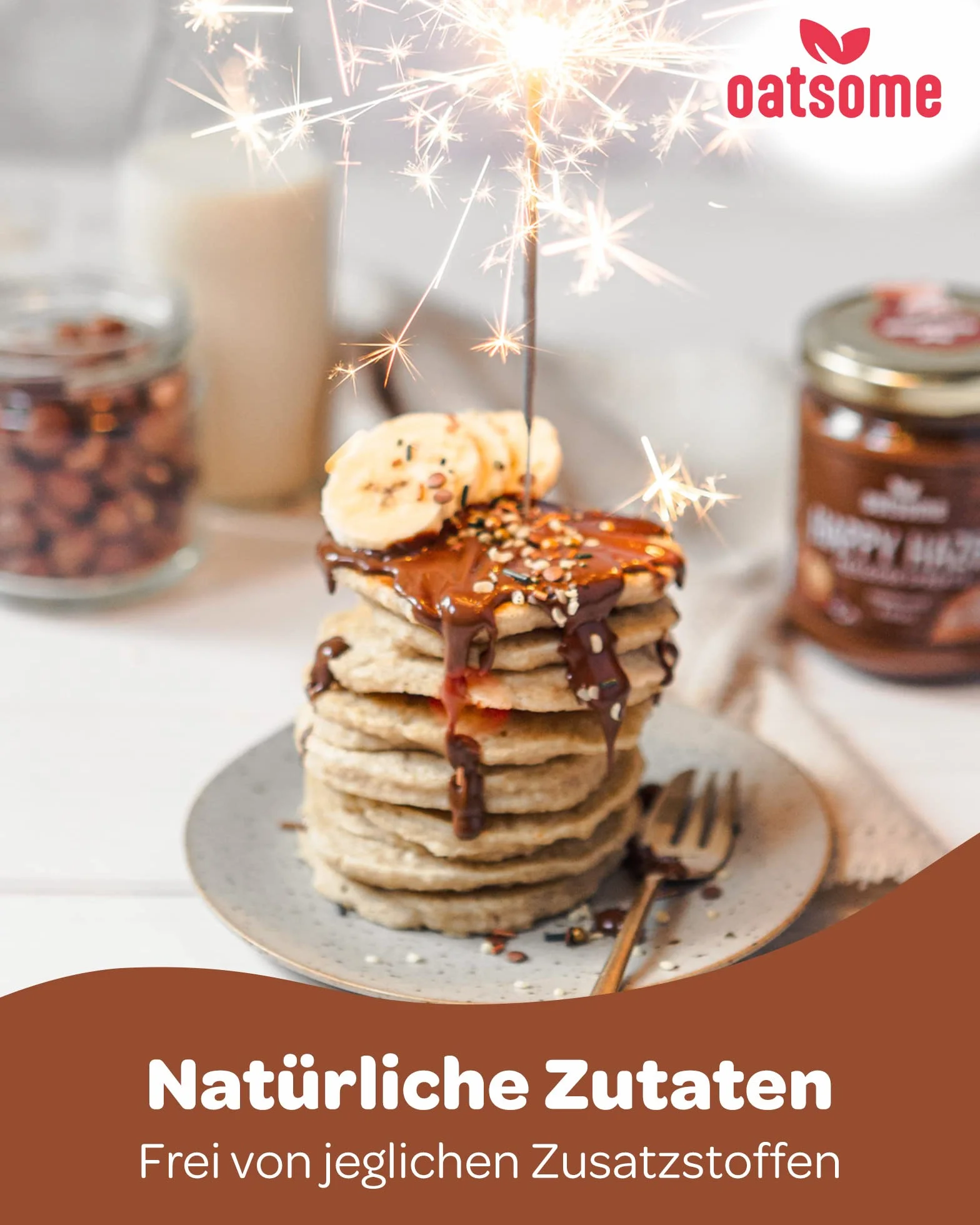 OATSOME® Happy Hazel Feelgood Spread | orzech laskowy i kakao | kremowy mus orzechowy | wegański, bez rafinowanego cukru i oleju palmowego, ekologiczny i w 100% naturalny, śniadanie, 200 g
