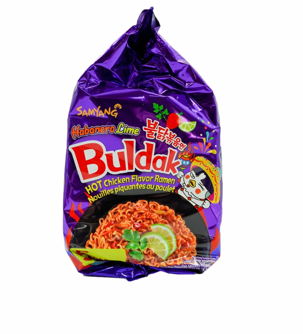 Samyang Habanero limonka Ramyun Gourmet Halal Stir-Fried makaron instant 5 x 140 g