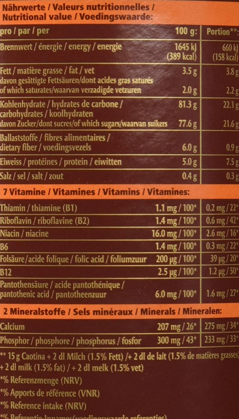 Caotina Oryginalne kakao w proszku ze szwajcarską czekoladą, gorąca czekolada do picia