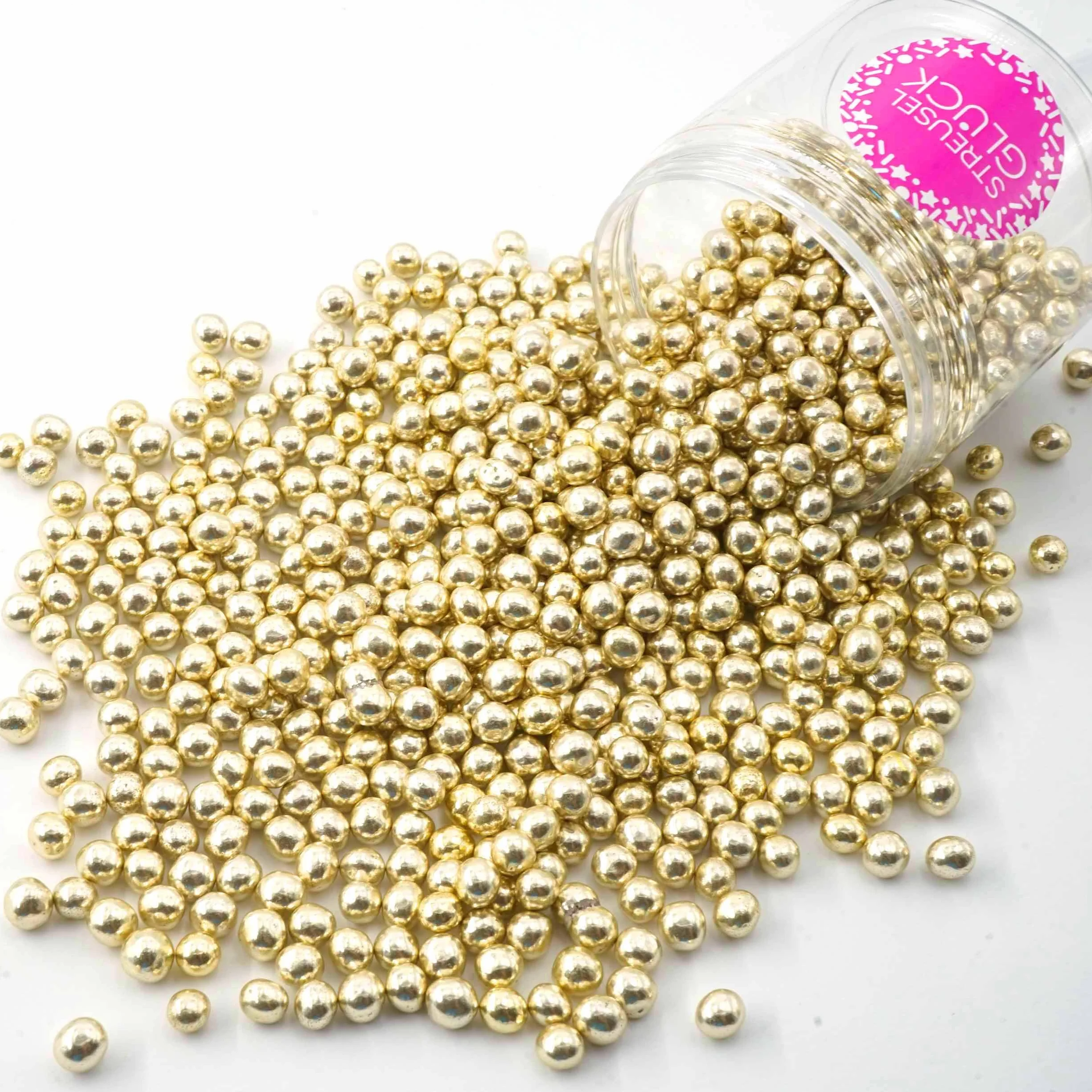 Szczęśliwe kule czekoladowe Crispy mini złote metaliczne 150 g perły, czekoladowe perły cukrowe, posypki czekoladowe, na urodziny dziecka, Boże Narodzenie, urodziny, babeczki, babeczki, babeczki,