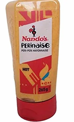 Nando's Peri Peri gorący majonez | opakowanie 2 x 265 g | sos kanapkowy pikantny dip wyciskany