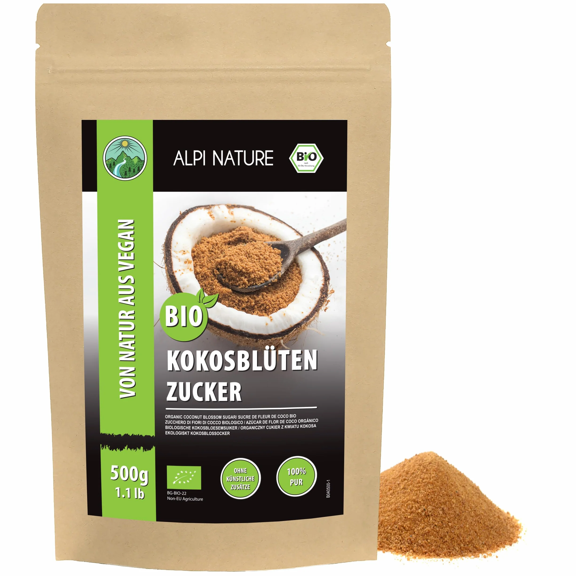 Alpi Nature Ekologiczny Nierafinowany Cukier Kokosowy 500g