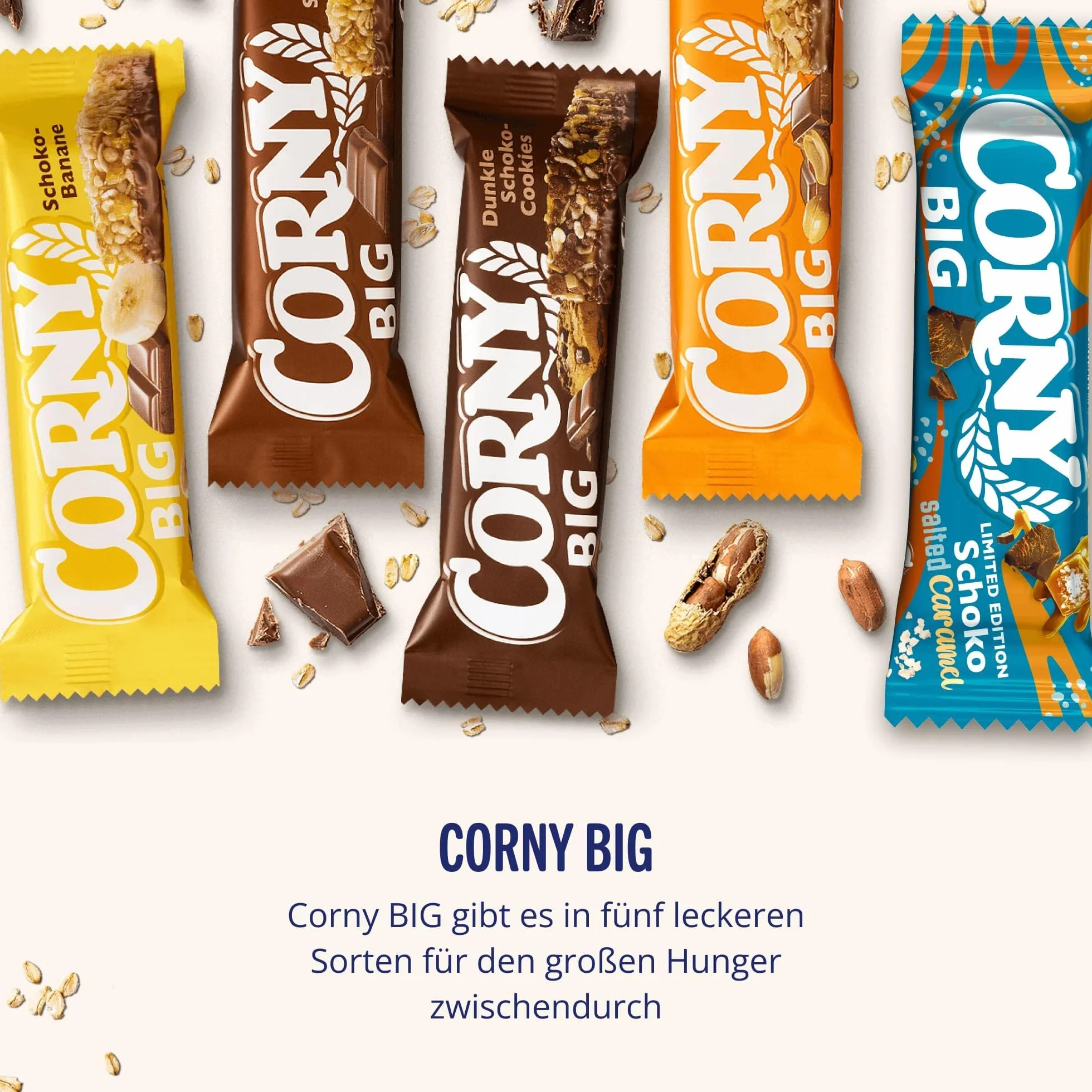 Batonik musli | Corny Big | czekolada orzechowa | z orzeszkami ziemnymi i czekoladą | duże opakowanie 24 x 50 g