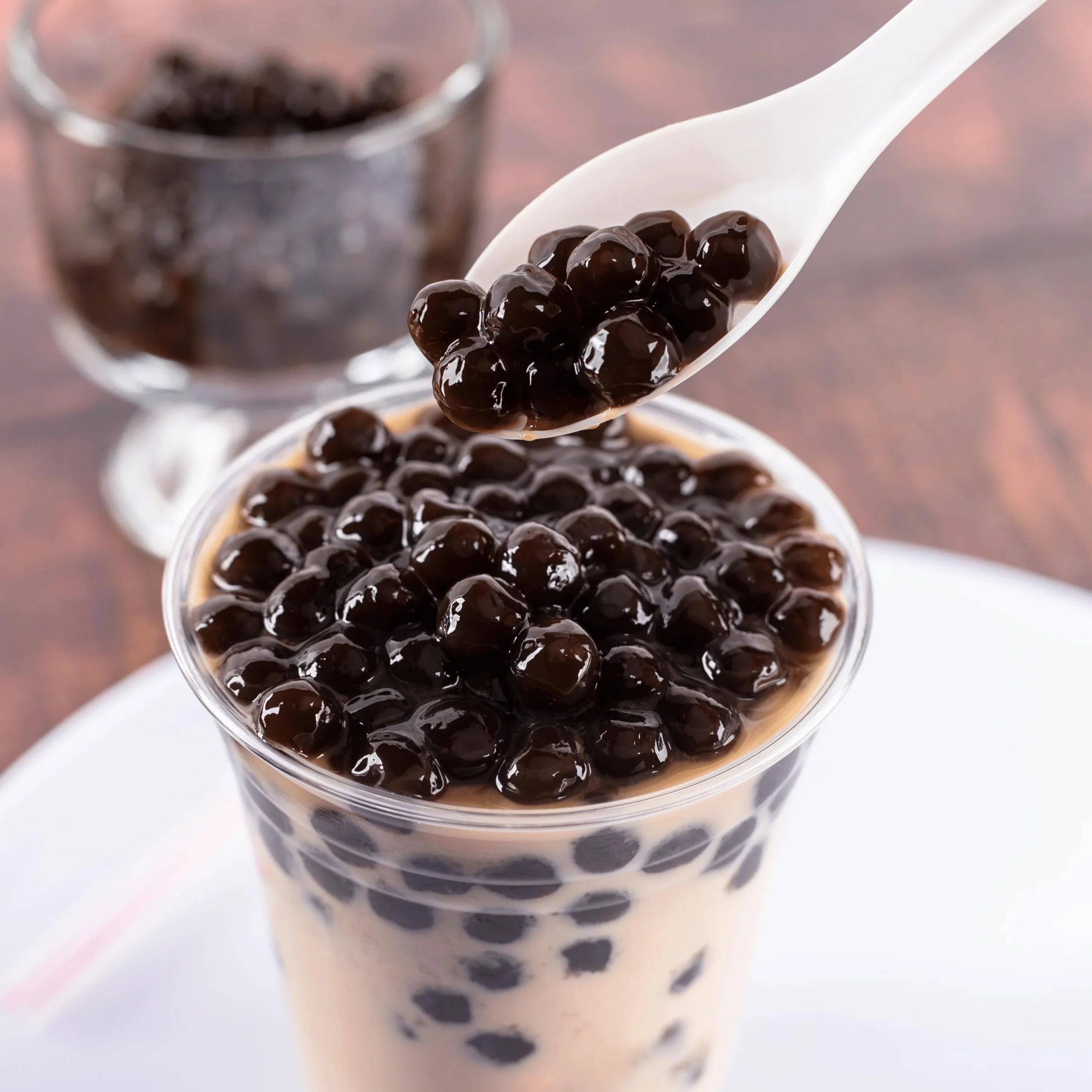 Perełki z tapioki Kajal do herbaty bąbelkowej – 1 kg | Kulki tapioki do herbaty mlecznej Boba | Idealne mlecznej Boba, kawy mrożonej, mrożonej, lodu lodowego i napojów owocowych
