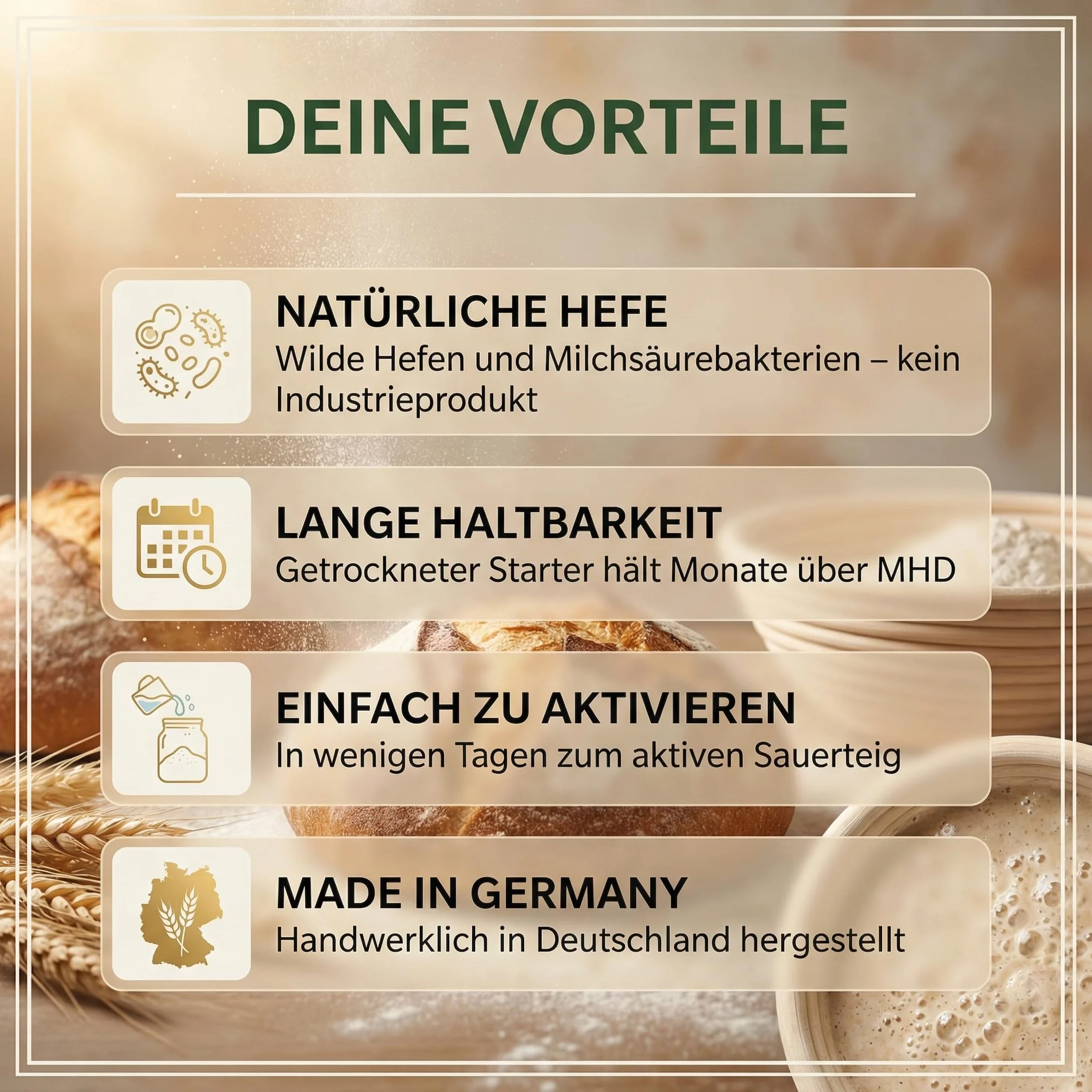 HeldenPilz | Świeże ekologiczne zakwaszone ciasto | zestaw do pieczenia chleba + prezent | samodzielne przygotowanie chrupiącego chleba wraz z instrukcją (może nie być dostępna w języku polskim) i