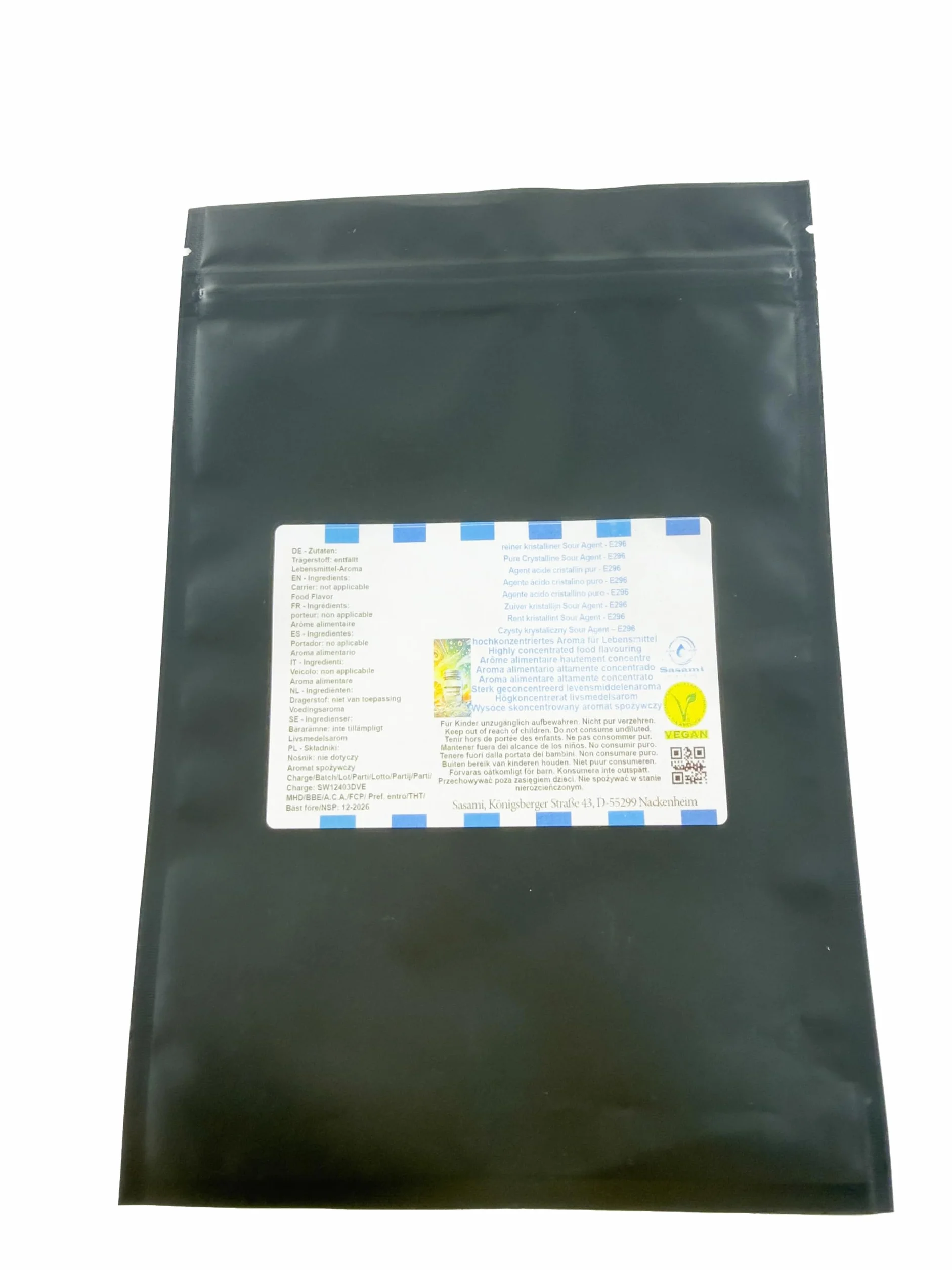 Czysty krystaliczny Sour Agent – E296 – aromat koncentrat – Wegański – Sasami – 10g