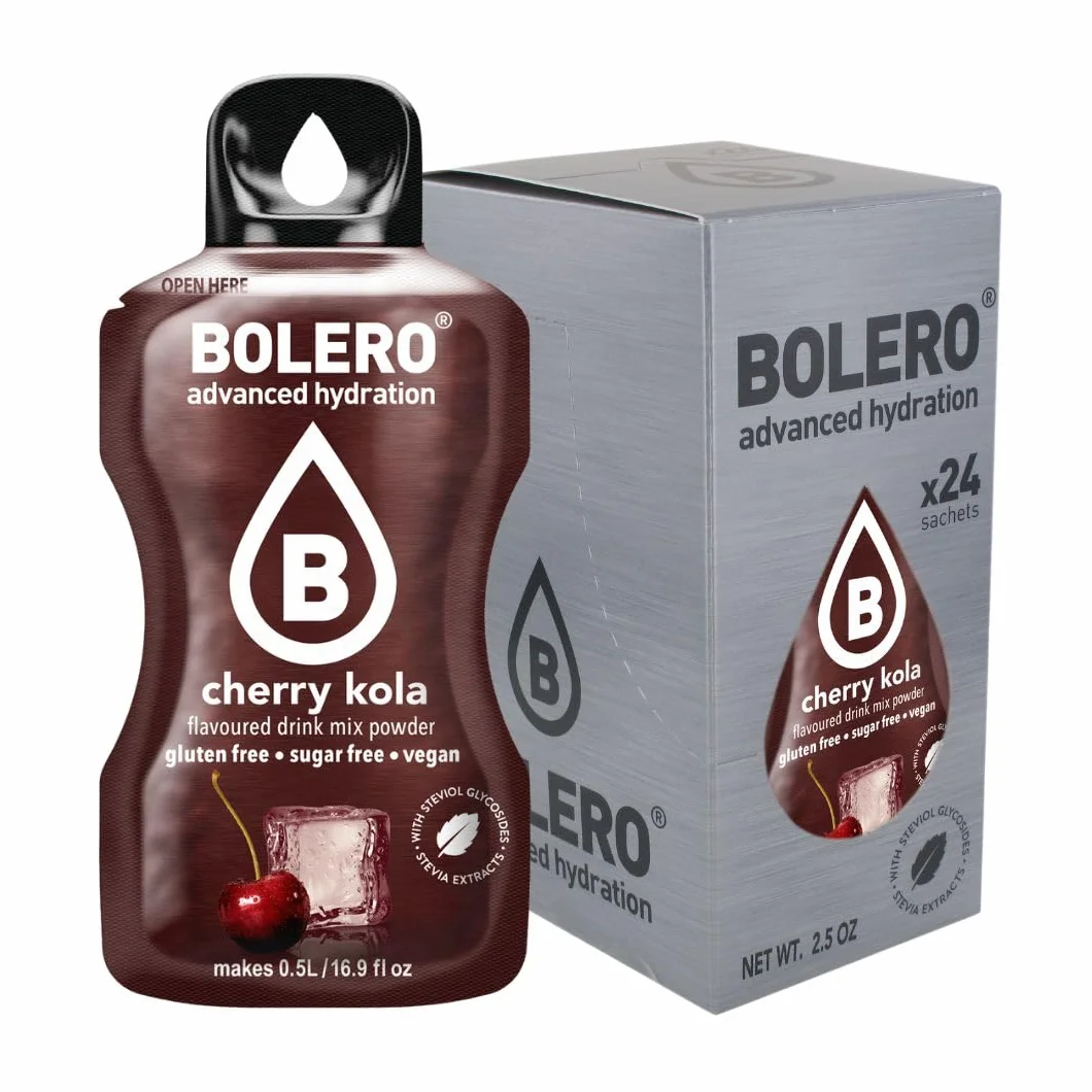 Bolero Napój 24 torebki 3 g Sticks Owoce Rozpuszczalny Proszek słodzony stewią (Cherry Kola)
