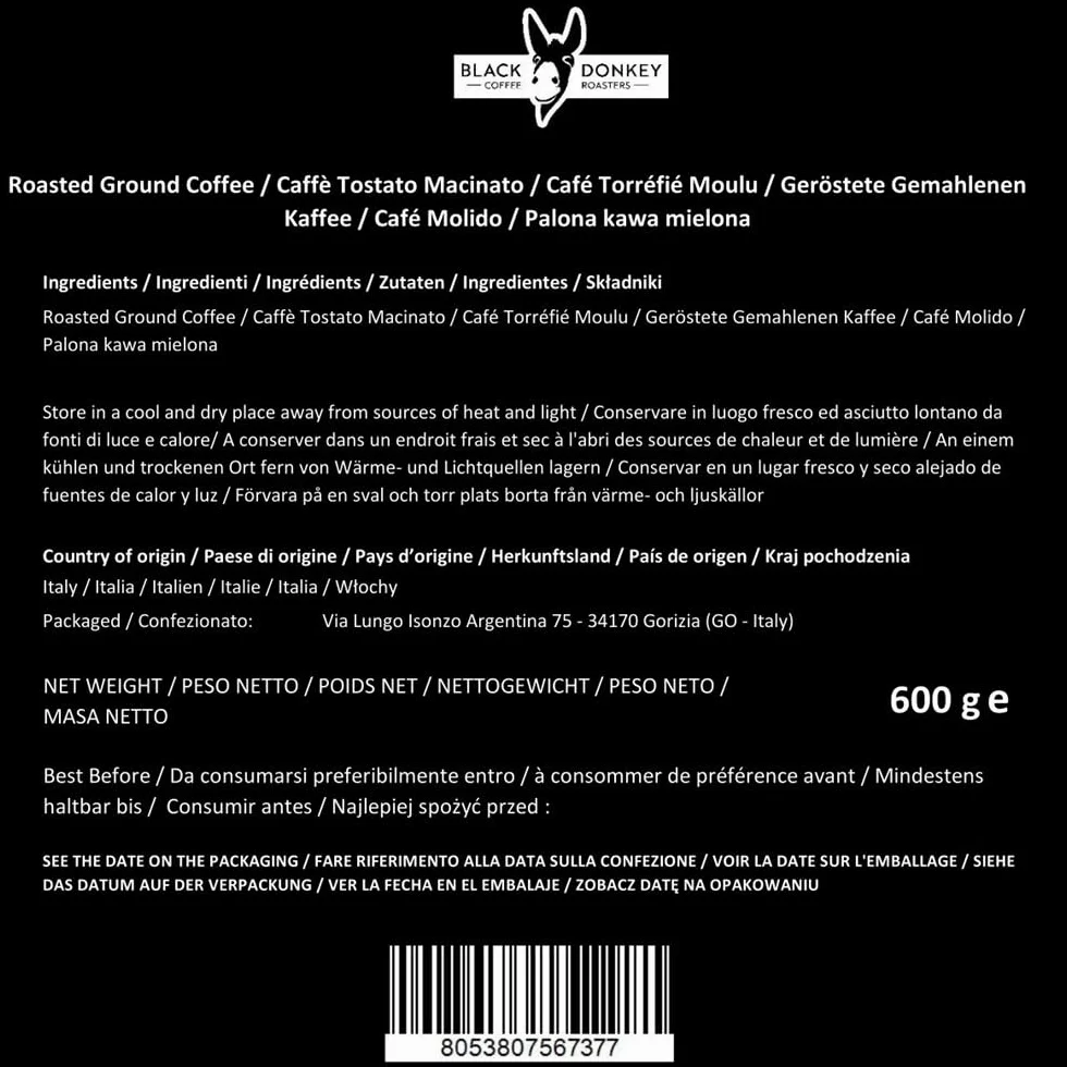 Zestaw Kawa Mielona COFFEES OF THE WORLD 600g (6 x 100g) 6 Kaw Jednorodnych