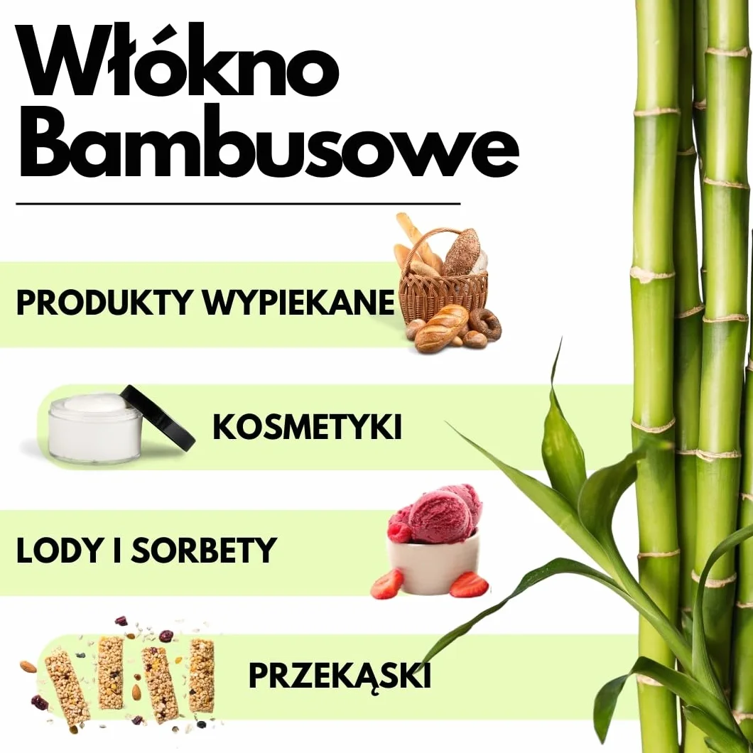 Spożywcze włókno bambusowe 800 gr - mąka o niskiej zawartości węglowodanów