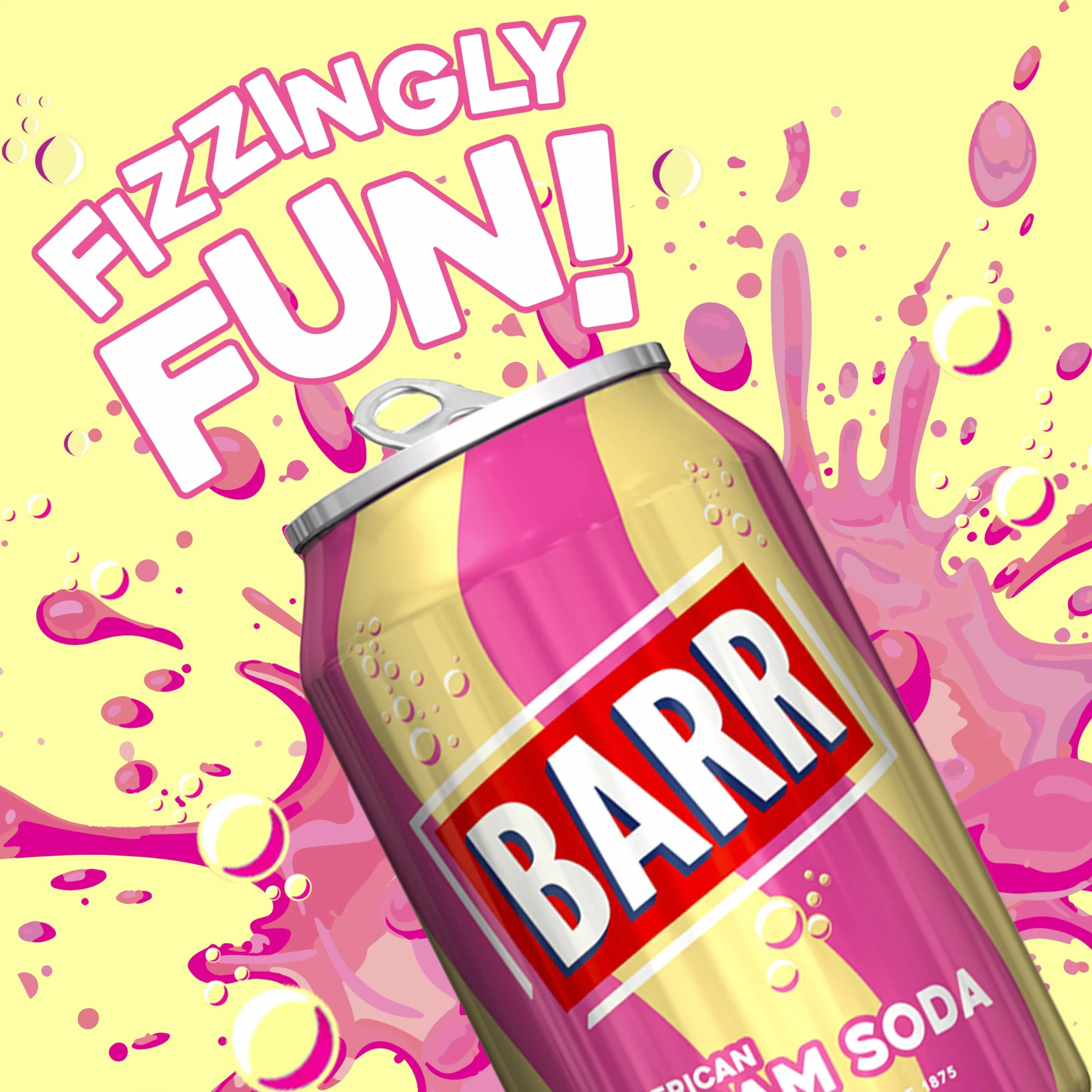 BARR Od 1875 roku, Cream Soda, 24 opakowania puszek na napoje gazowane, bez cukru, 24 x 330 ml