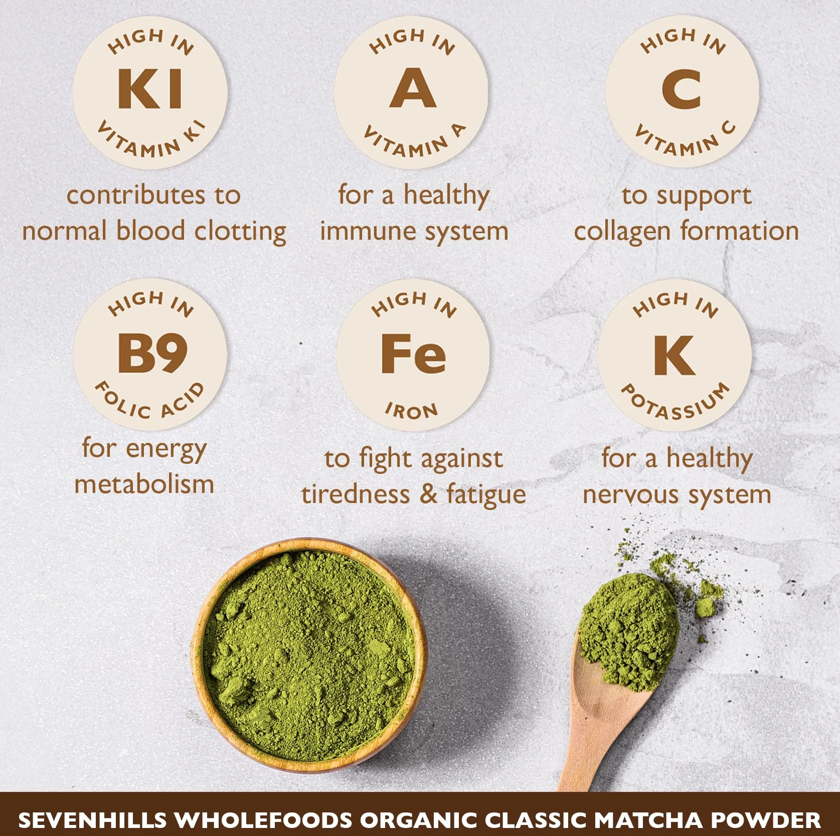 Sevenhills Wholefoods Organiczna japońska klasyczna zielona herbata matcha w proszku 200g