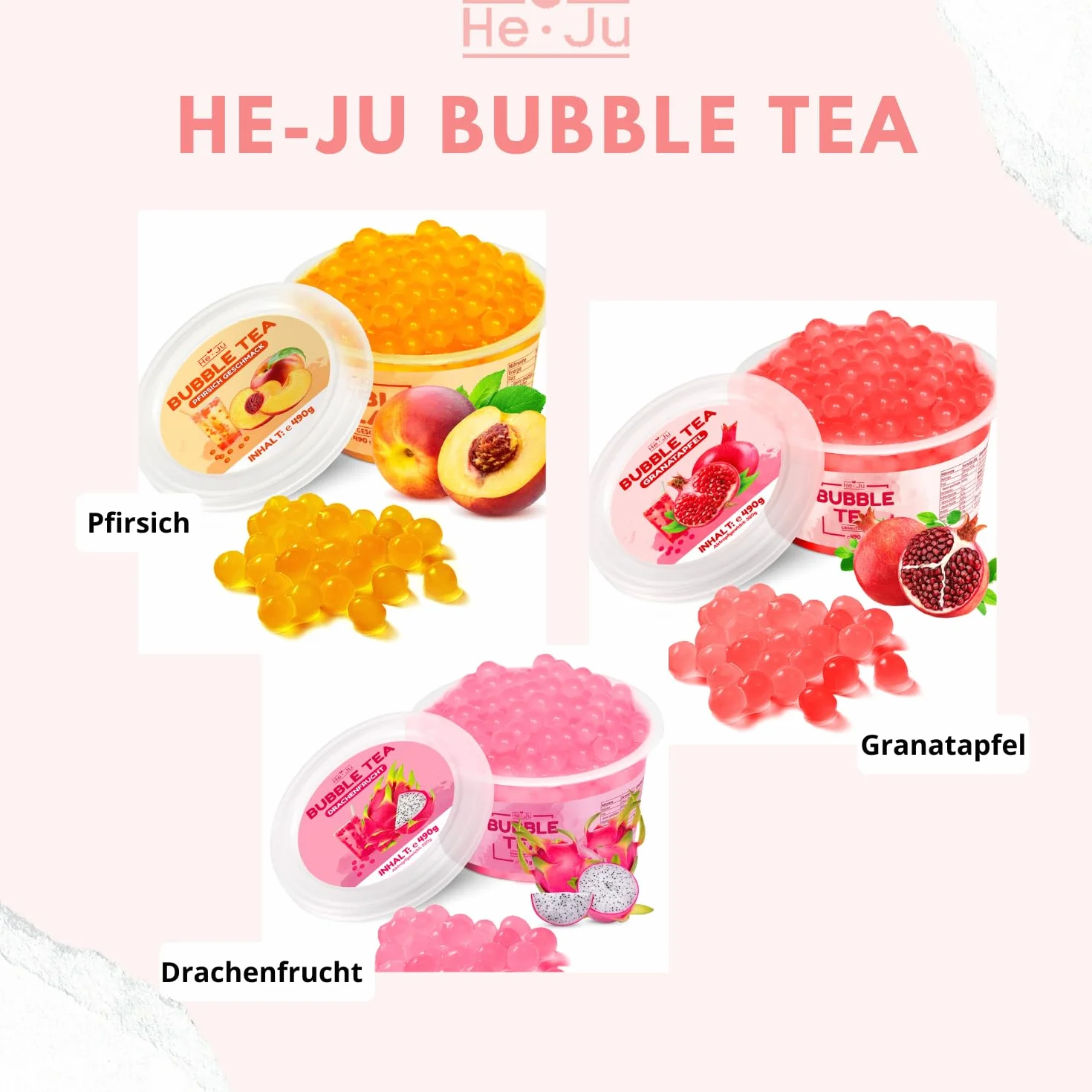 Bubble Tea Pearls DRAGON FRUIT 490 GRAMS, Boba Pearls Dragonfruit Boba Fruit Pearls wegańskie, bezglutenowe i więcej zawartości