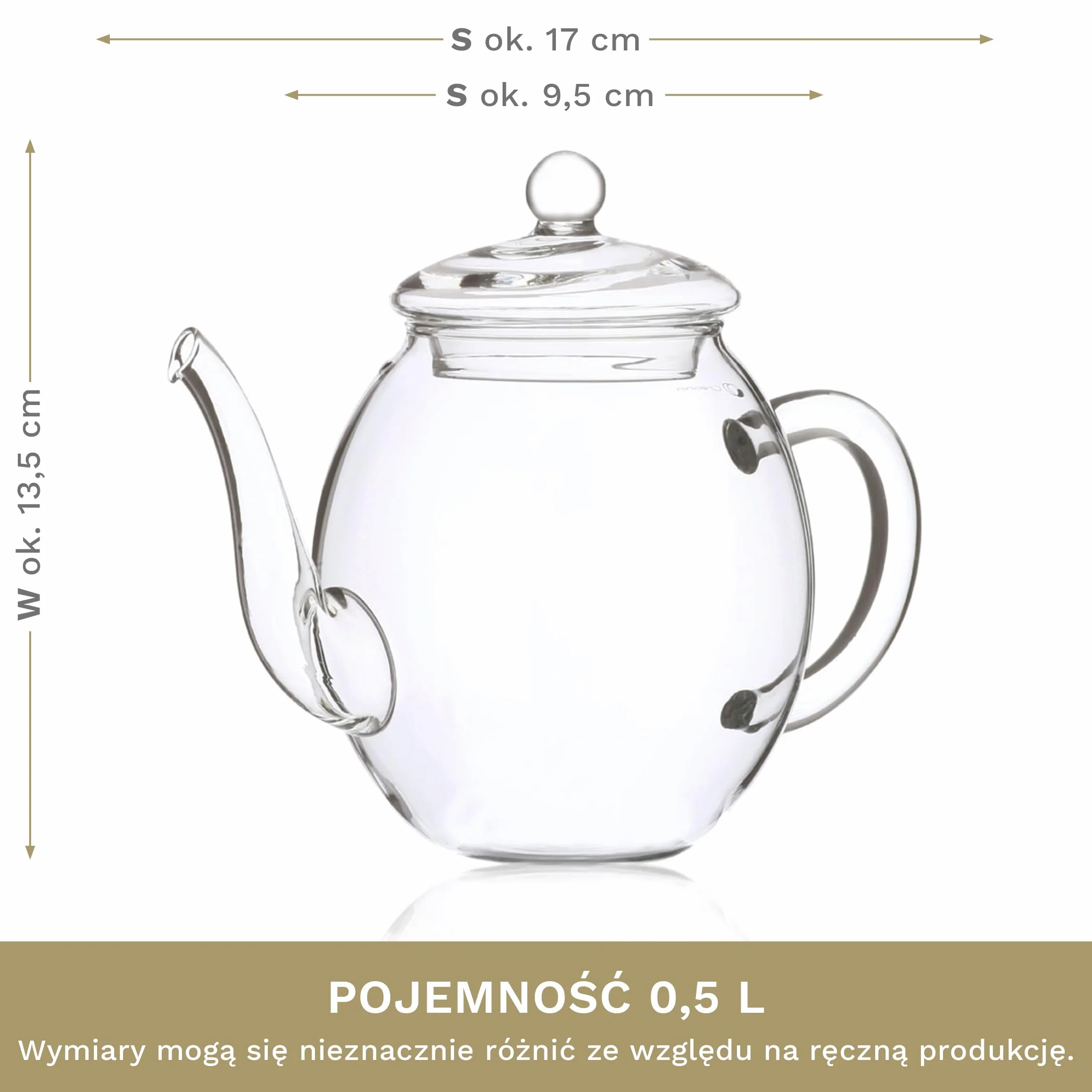 Creano zestaw upominkowy z kwitnącą herbatą, szklany dzbanek, 6 odmian róż herbacianych