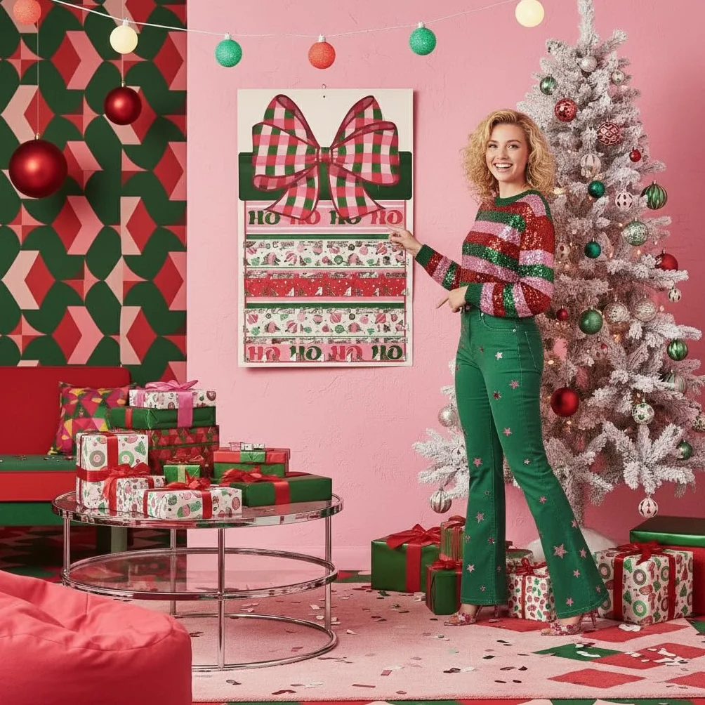 MAXI Kalendarz adwentowy z kawą i herbatą Christmas Countdown - 24 różne saszetki z kawą mieloną i aromatycznym suszem, prezent, upominek, podarunek na Mikołaja Mikołajki