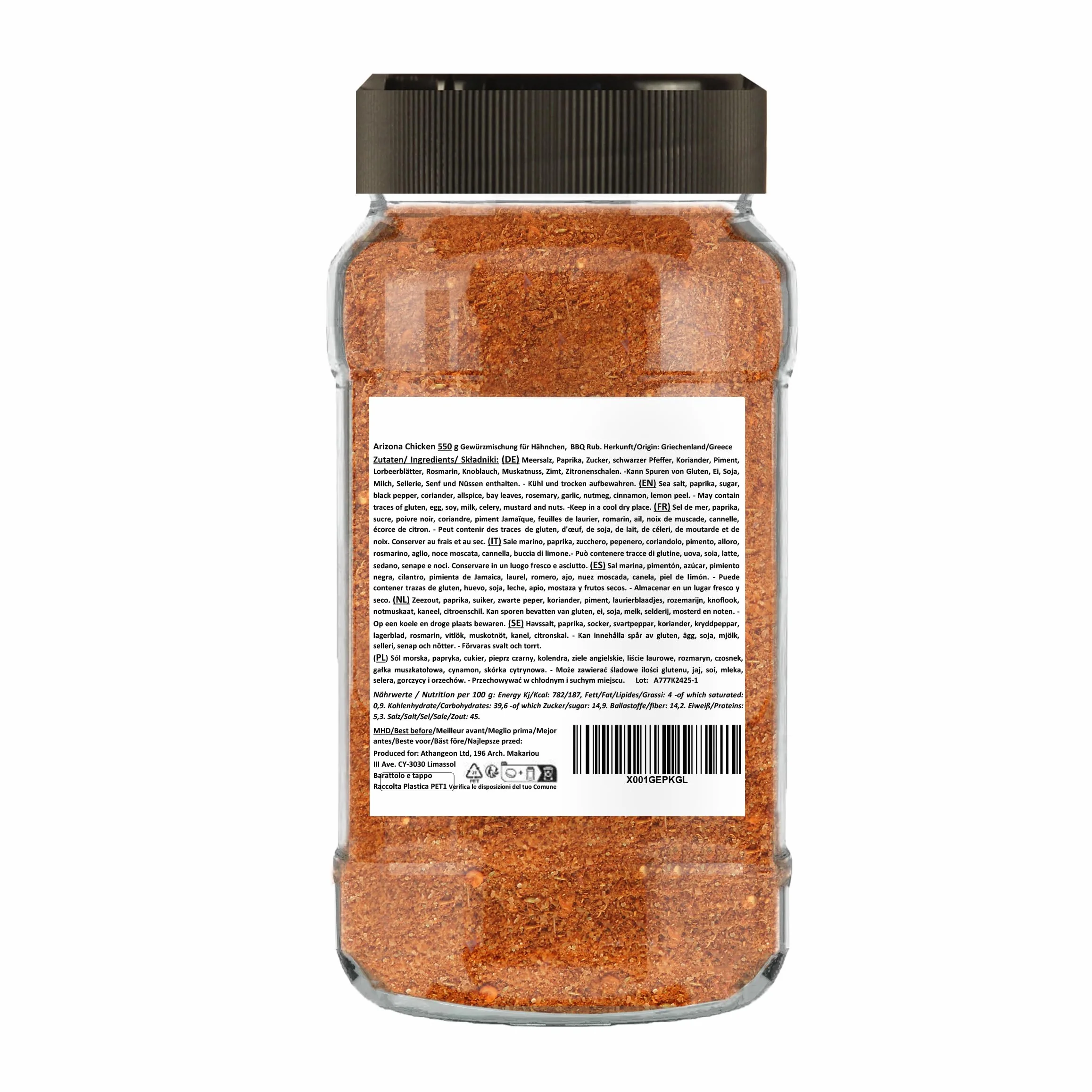 Minotaur Spices | Arizona Chicken mieszanka przypraw | marynata do pieczonego kurczaka, tarty BBQ dla drobiu | 550 g