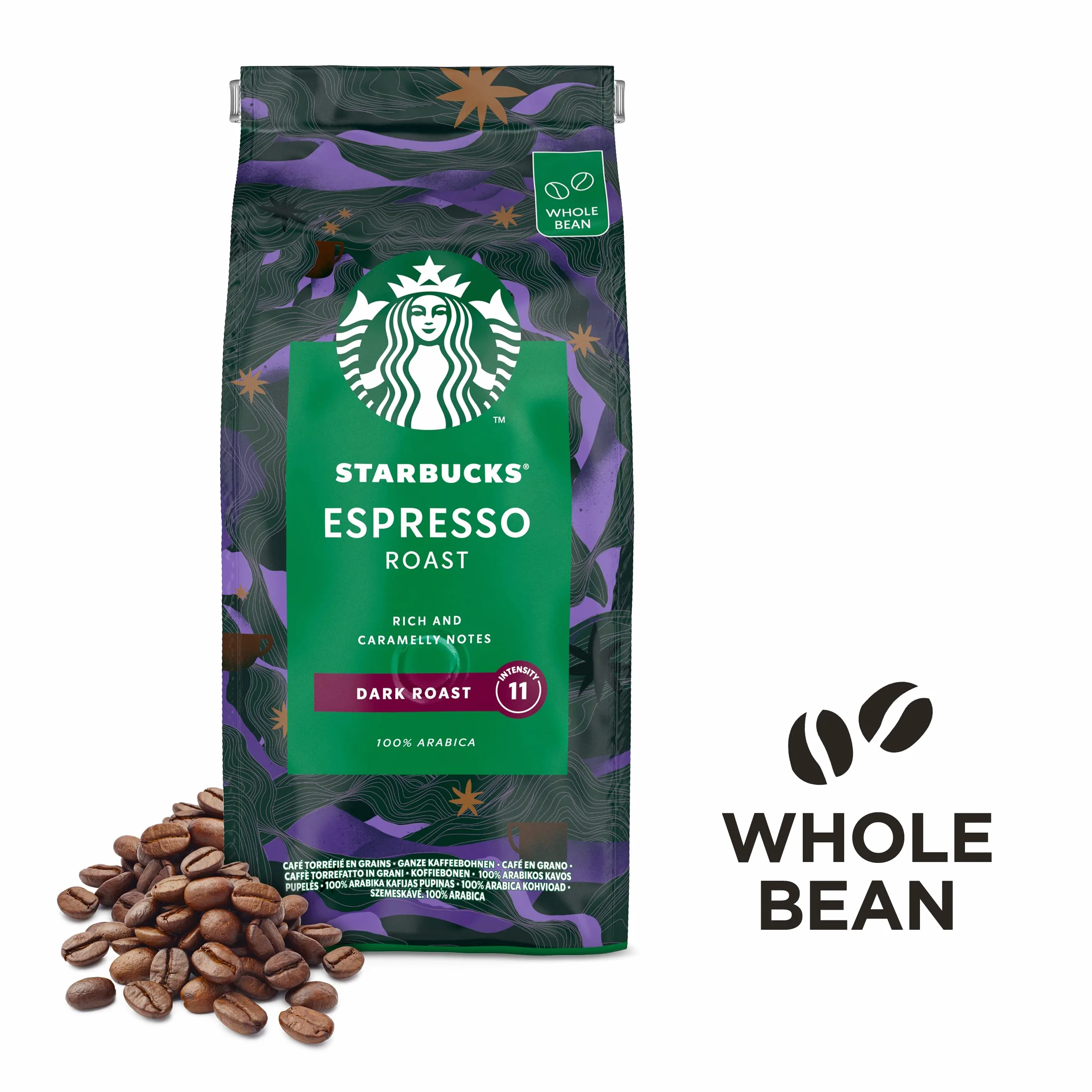 STARBUCKS Espresso Roast Dark Roast Kawa Ziarnista 450g Zestaw 4 sztuk