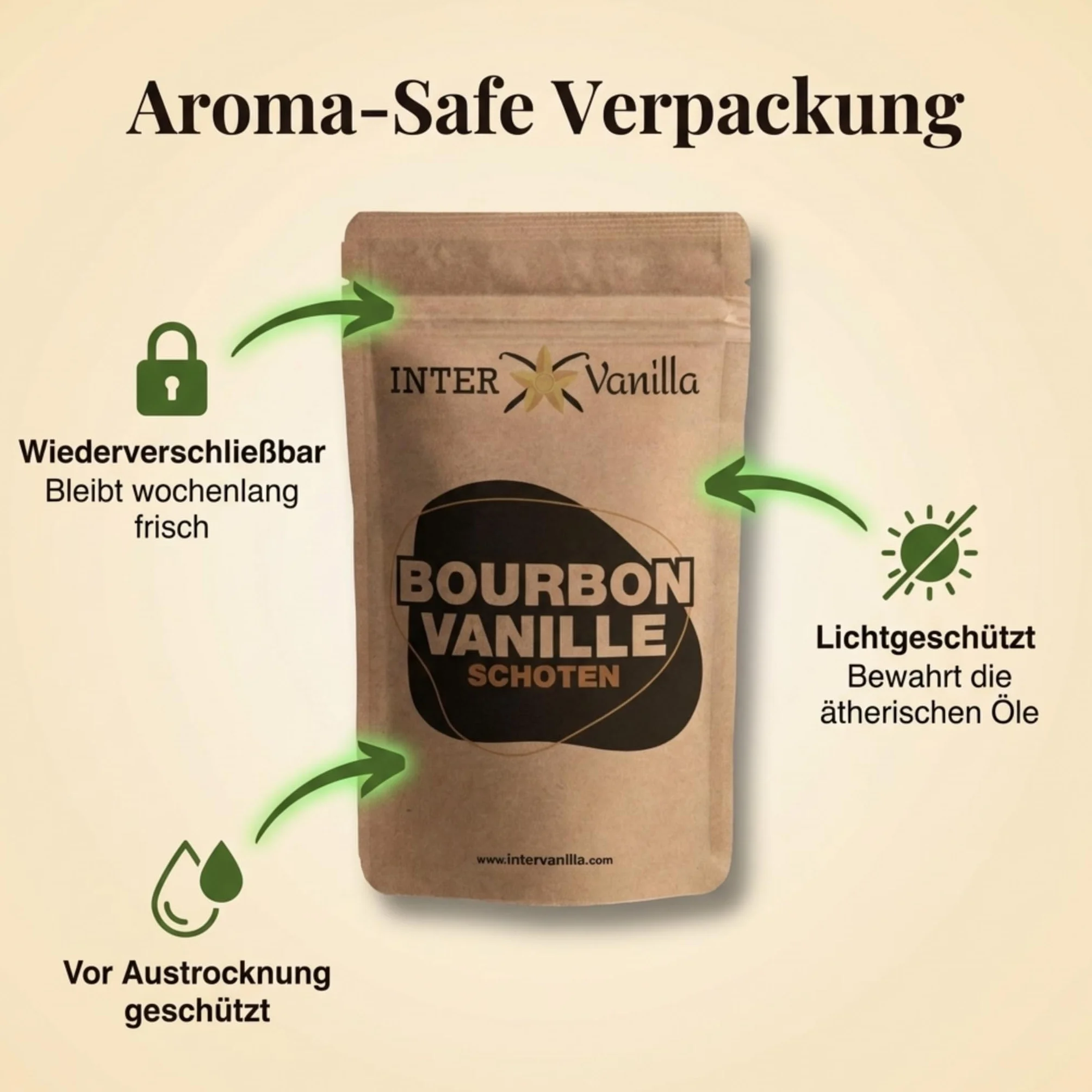 InterVanilla Bourbon Vanille schoten 25 sztuk, 12-13 cm Szorty waniliowe w jakości premium z Madagaskaru do pieczenia, gotowania i słodkich potraw