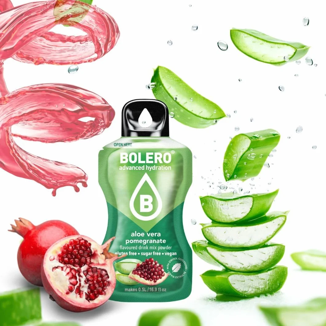 Bolero Aloe Vera Mix 24x3g Proszek do Napojów Bez Cukru z Stewią i Witaminą C Bezglutenowy Wegański