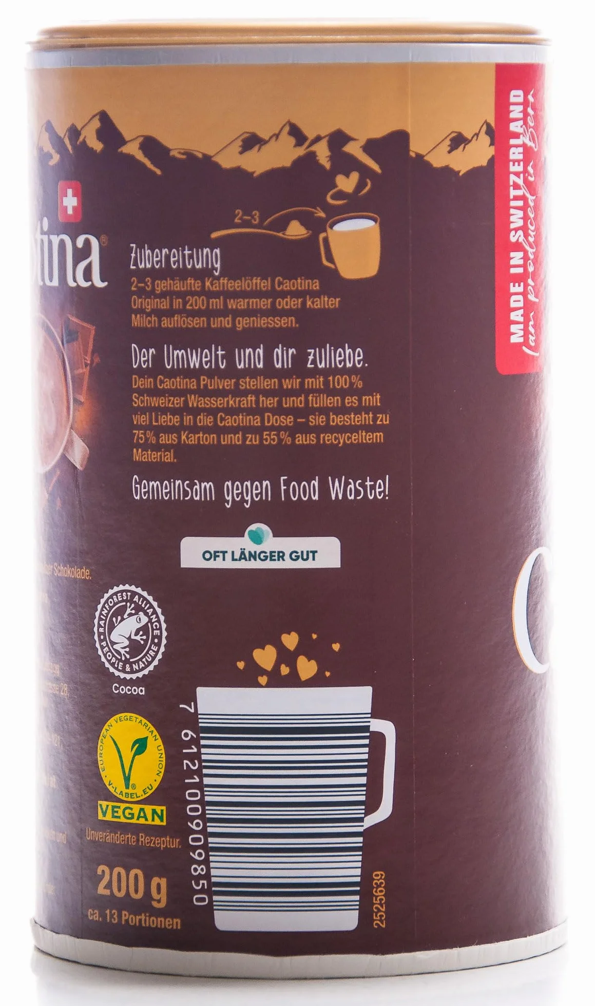 Caotina Oryginalna puszka kakaowa 200 g