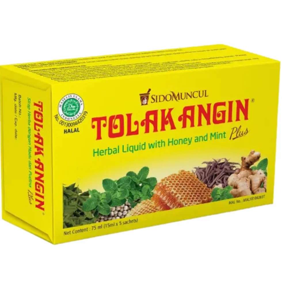 Sidomuncul Tolak Angin Plus 5 saszetek 15ml tradycyjna formuła ziołowa miód mięta